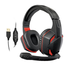 3.5mm Cool Over Ear Headset LED Wired Gaming Headphone With Microphone