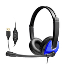 Business USB Plug Noise Cancelling Headphones Wired Gaming Headset